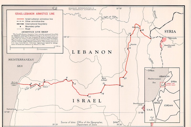 The Litani River in southern Lebanon near the Israeli border